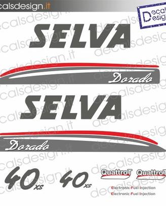 KIT ADESIVI MOTORE selva 40 CV dorado