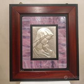 Quadro immagine sacra Madonna con Bambino.