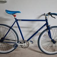 Bici Scatto Fisso Custom Milano M.S. 028 - Blu/Bia