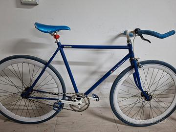Bici Scatto Fisso Custom Milano M.S. 028 - Blu/Bia