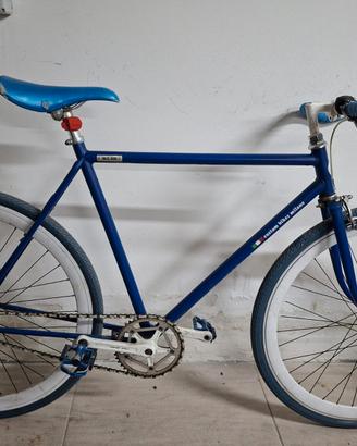 Bici Scatto Fisso Custom Milano M.S. 028 - Blu/Bia
