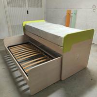 Letto doppio cameretta ragazzi + mensola