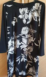 Abito nero a fiori bianchi   Sweet Miss