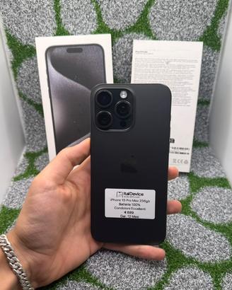 IPhone 15 Pro Max 256gb Nero/Natural/blu - 🔋100%