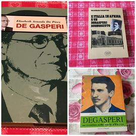 Lotto di 3 Libri su Alcide De Gasperi - Biografie,