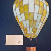 Mongolfiera in vetro Tiffany Pezzo unico artigiale
