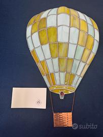 Mongolfiera in vetro Tiffany Pezzo unico artigiale