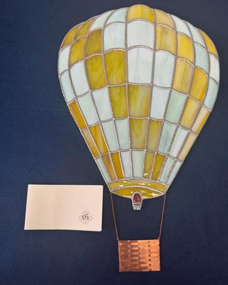 Mongolfiera in vetro Tiffany Pezzo unico artigiale
