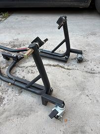 Cavalletto alzamoto con ruote per spostamento