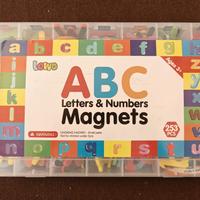 Letterine e numeri ,magnetiche+ tesserine