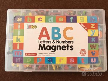Letterine e numeri ,magnetiche+ tesserine