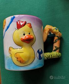Tazza vintage colorata per colazione per bambini
