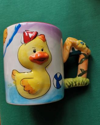 Tazza vintage colorata per colazione per bambini