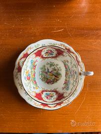 Set 12 tazzine da te Coalport Broadway-marone