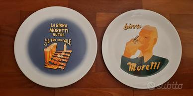 Piatti pizza vintage collezione Birra Moretti