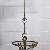LAMPADARIO D'EPOCA VINTAGE OTTONE DORATO 3 LUCI