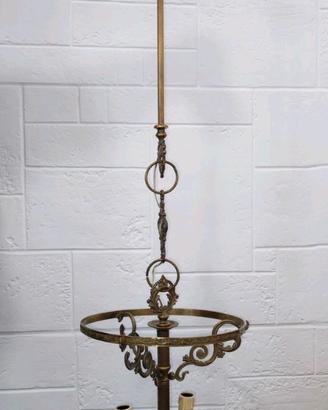 LAMPADARIO D'EPOCA VINTAGE OTTONE DORATO 3 LUCI