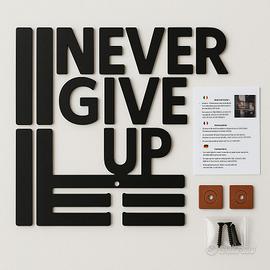 Quadro Legno “Never Give Up” – Contraxt