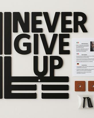 Quadro Legno “Never Give Up” – Contraxt