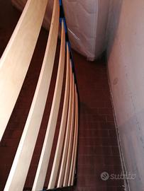 Materasso e rete a doghe in legno