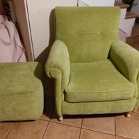 Poltrona con pouf