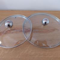 2 coperchi in vetro temperato