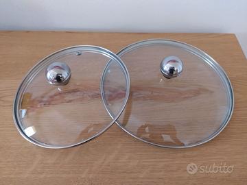 2 coperchi in vetro temperato