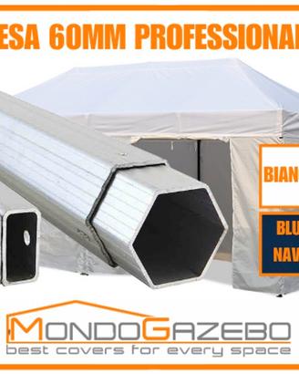 6X3 Gazebo Alluminio 60 impermeabile rapido 3x6