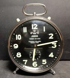 WEHRLE 3in1 orologio/sveglia VTG Germany nero