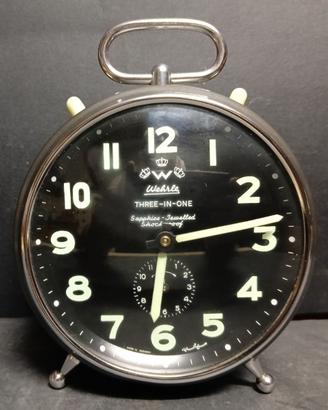 WEHRLE 3in1 orologio/sveglia VTG Germany nero