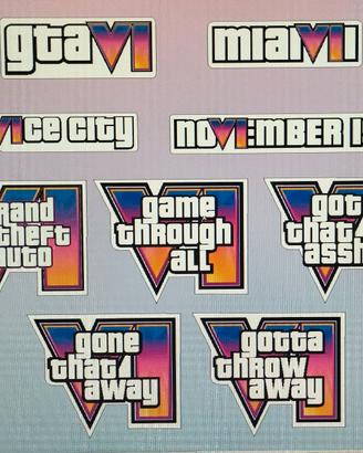 Gta 6 gta vi adesivi stickers