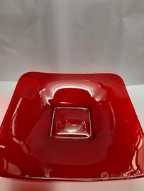 Piatto centrotavola rosso