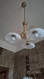 Lampadario in ottone