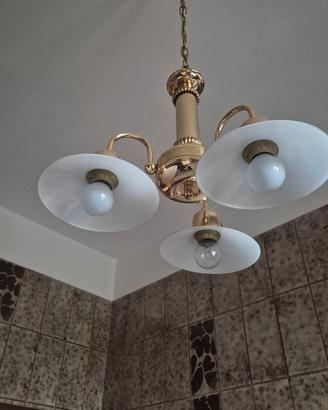 Lampadario in ottone