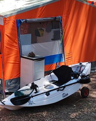 kayak da pesca a pagaia