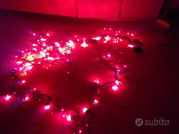 serie lampadine rosse natalizie