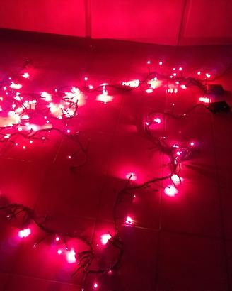 serie lampadine rosse natalizie