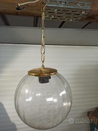 Lampadario sospensione vetro diametro 25 cm