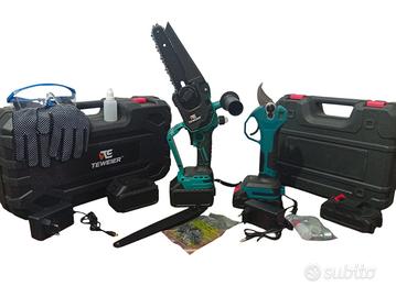 Motosega a batteria+Forbici a batteria Brushless 
