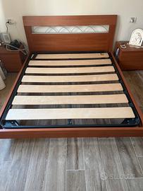 Rete matrimoniale con doghe in legno