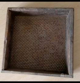 setaccio antico in legno e metallo 