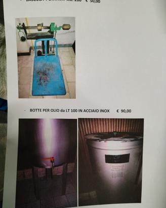 bascula più fusto olio inox 100 litri
