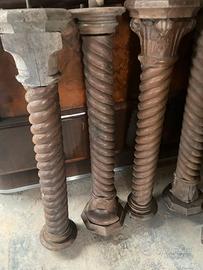 6 colonne in noce fine 800