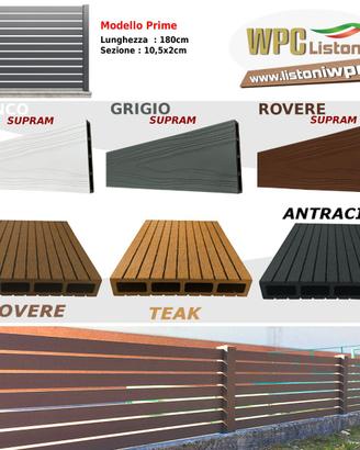 Listoni doghe recinti wpc recinzioni legno stecca