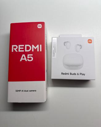 XIAOMI Redmi A5 black + REDMI BUDS 6 PLAY