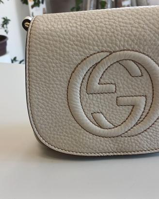 Gucci  Borsa  Soho pelle morbida bianca