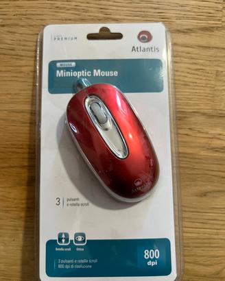 Mouse USB Atlantis Minioptic 800 DPI Sigillato