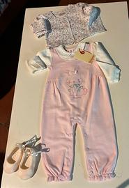 Tutina + cardigans in felpina 9 mesi Brums