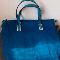 borsa CARPISA blu scamosciato 