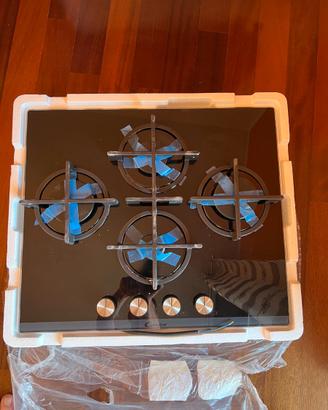 Piano cottura a Gas larghezza 60 cm Finitura Vetro